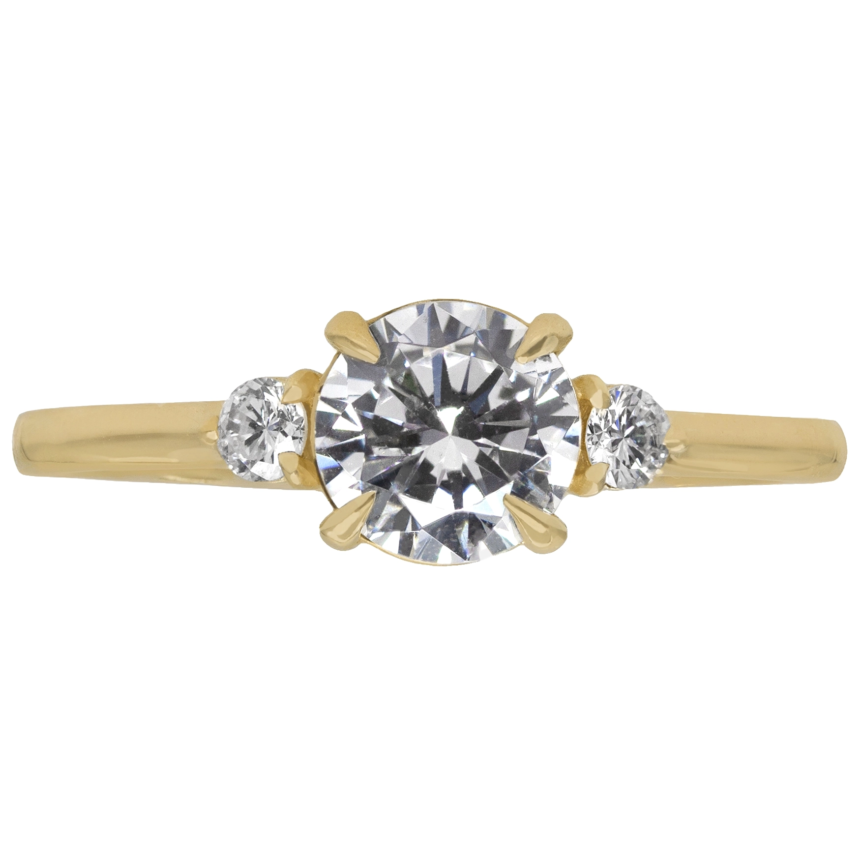 Aurelia Three Stone with Diamonds Ring