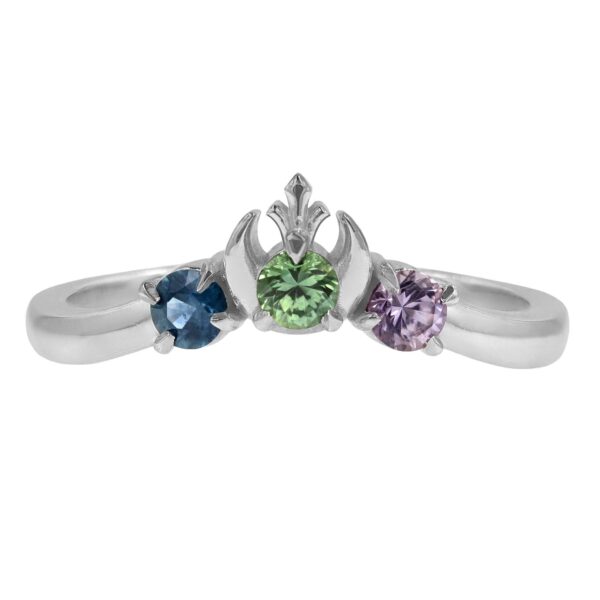 Star Wars Inspired Three Stone Wedding Band