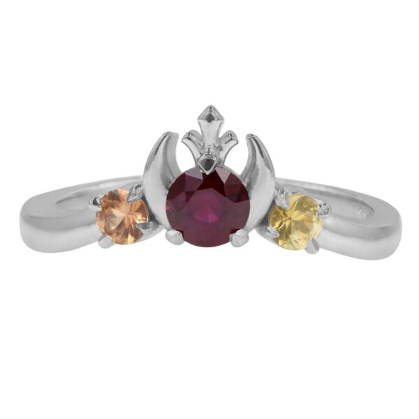Star Wars Inspired Three Stone Wedding Band