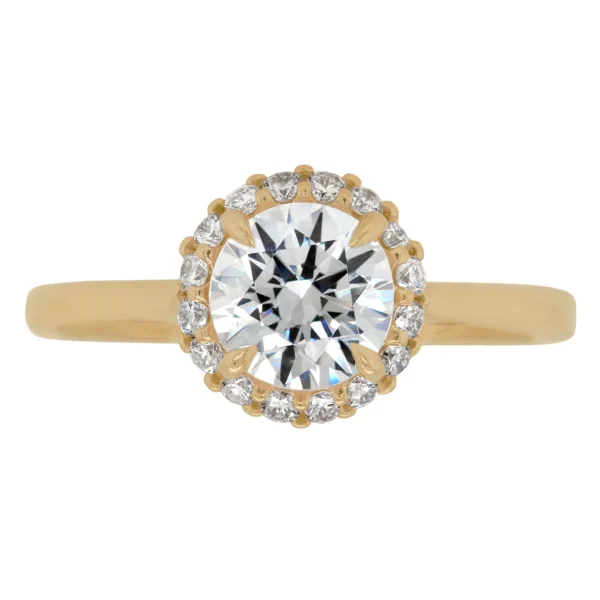 Angled Halo Ring
