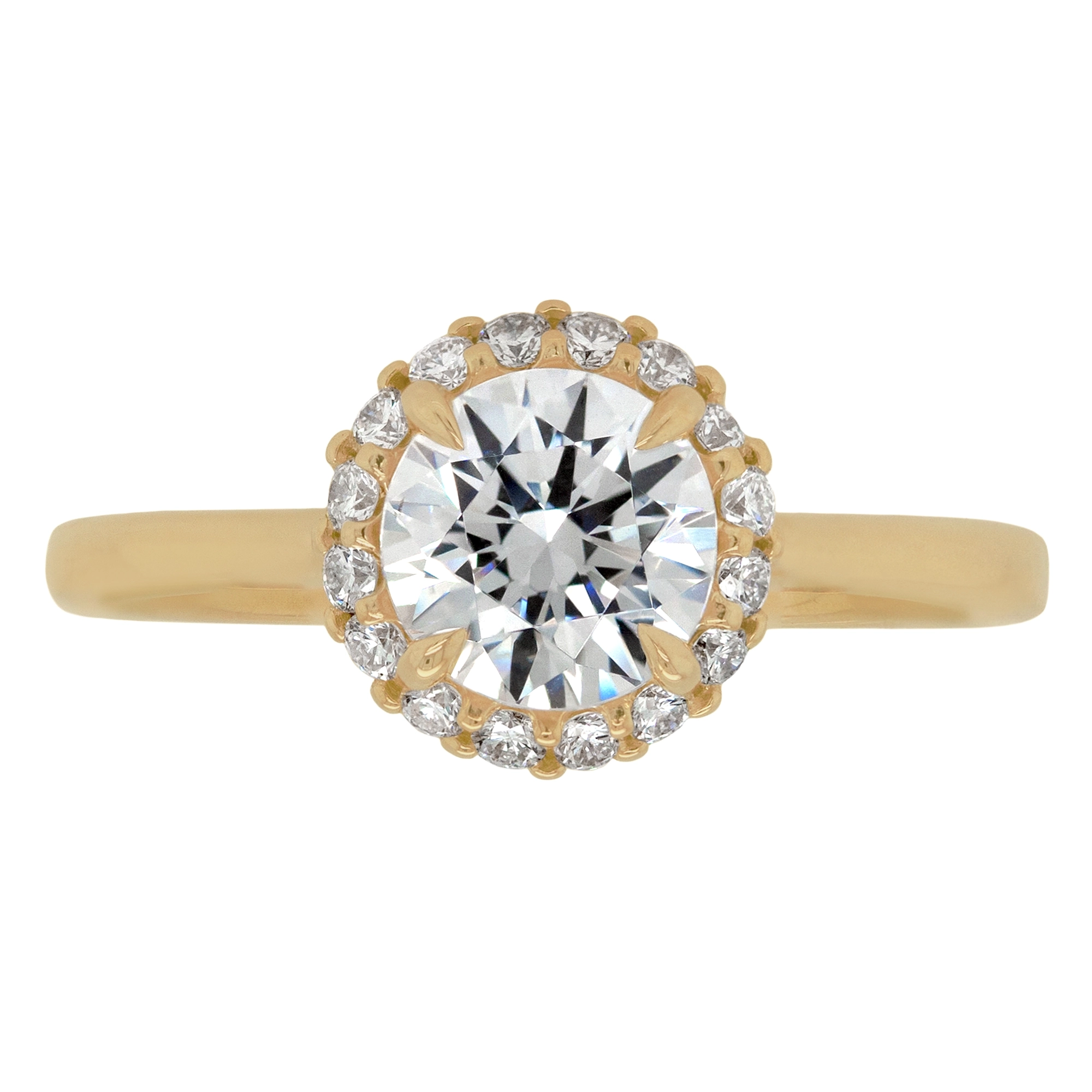Angled Halo Ring
