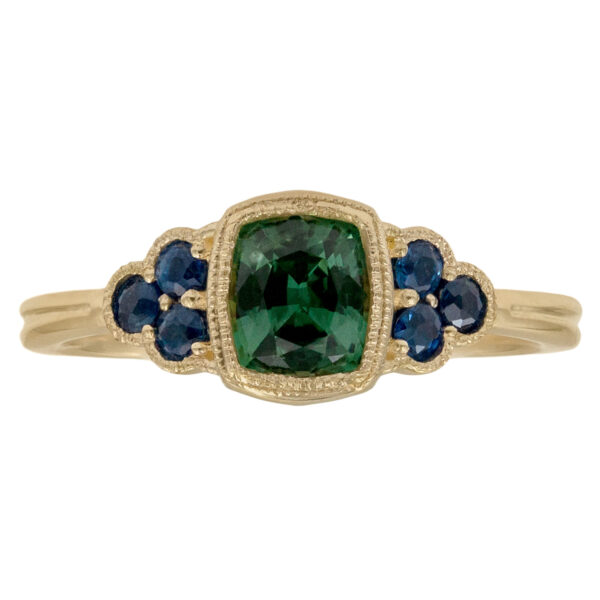 Custom Vintage Inspired Cluster Engagement Ring