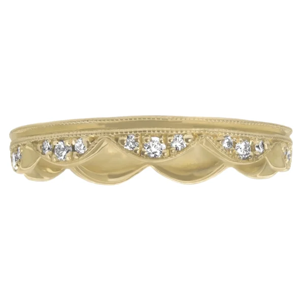 Crescent Crown Diamond Eternity Band