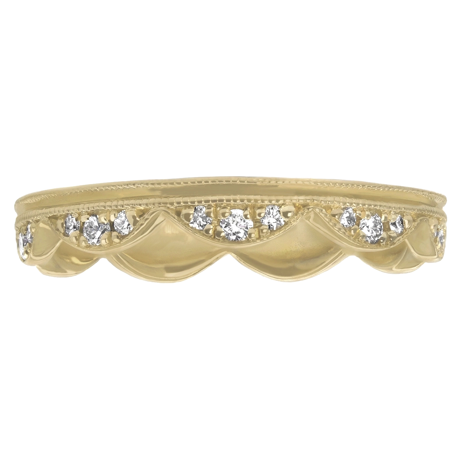 Crescent Crown Diamond Eternity Band