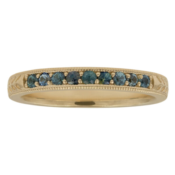 Round Wheat Band with Milgrain Border