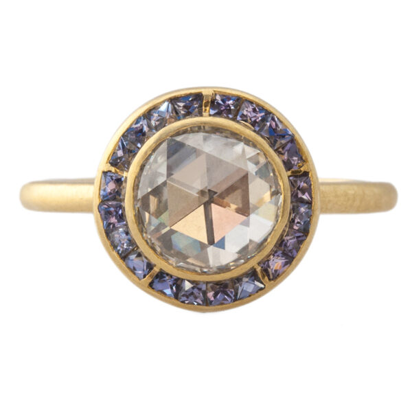Custom Diamond and Sapphire Ring