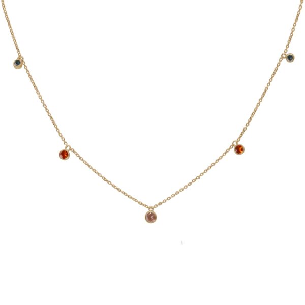 5 Stone Land and Sea Capsule Necklace