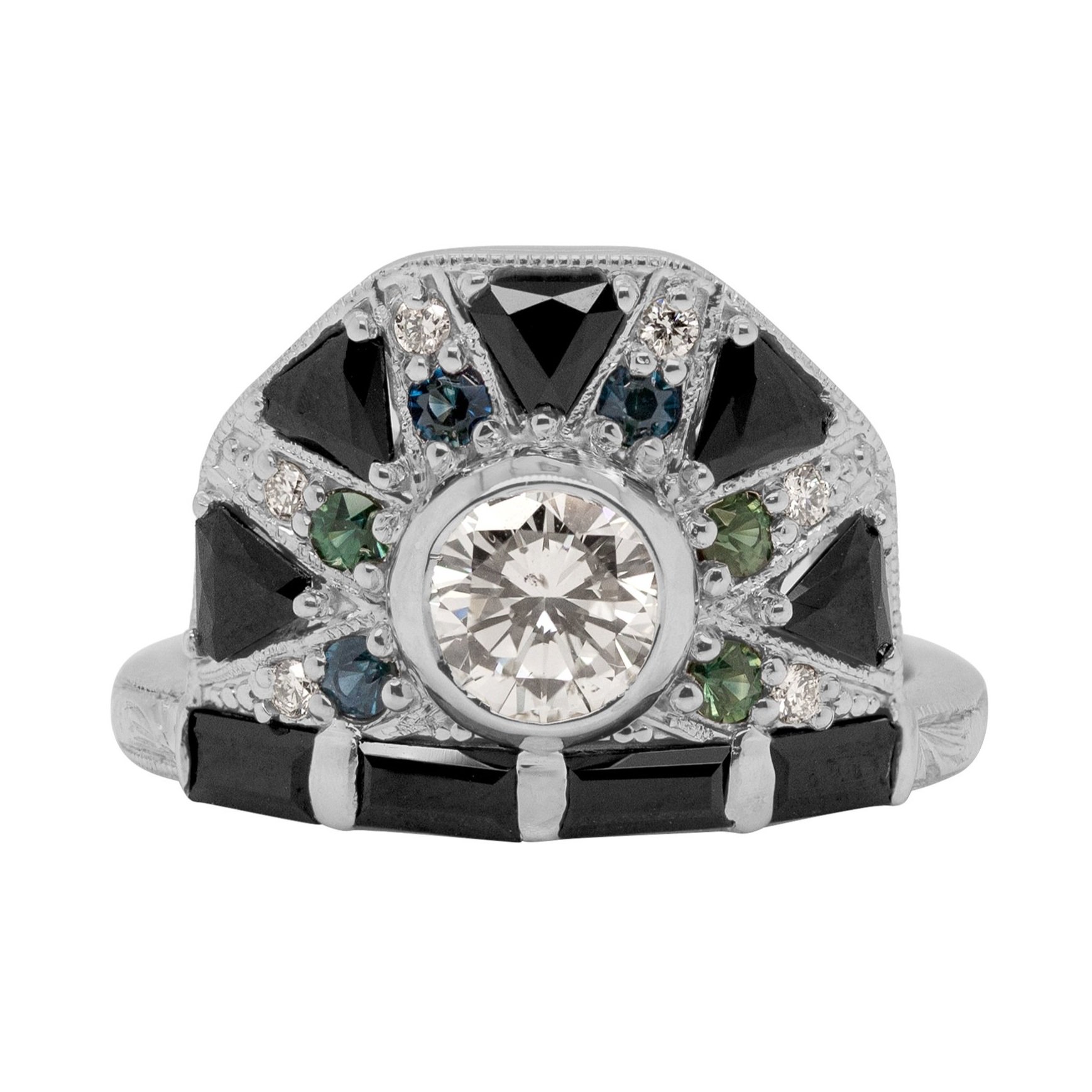Geo Deco Fan Ring