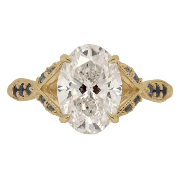 Vintage Inspired Leaf Engagement Ring