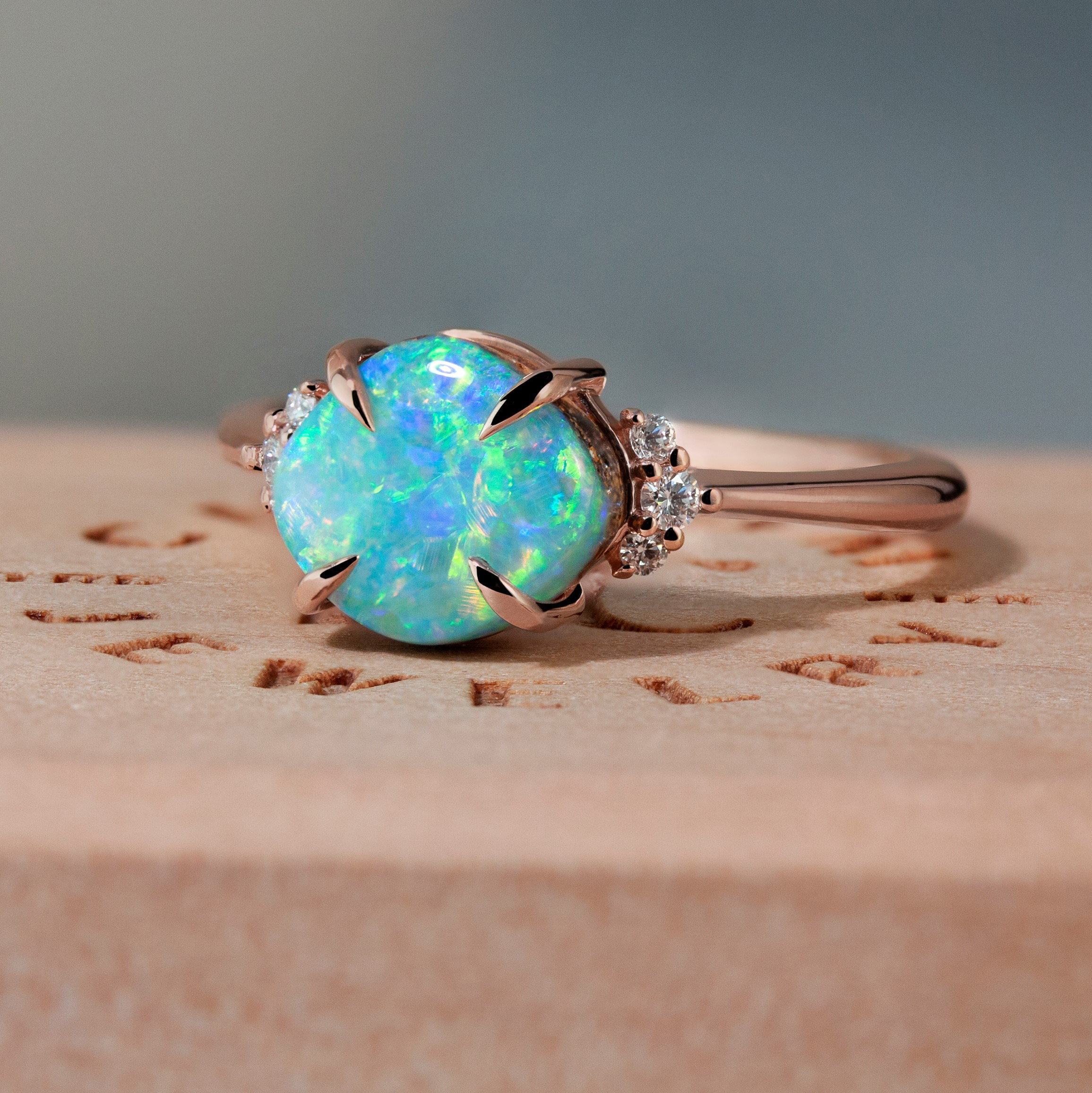 Cloud Ring by Philadelphia local jeweler Emily Chelsea Jewelry, featuring reclaimed diamonds, a 1.8mm band, and subtle sparkle to enhance your center stone.