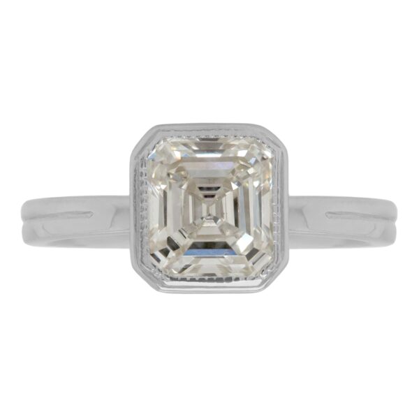 Platinum Solitaire Bezel Ring