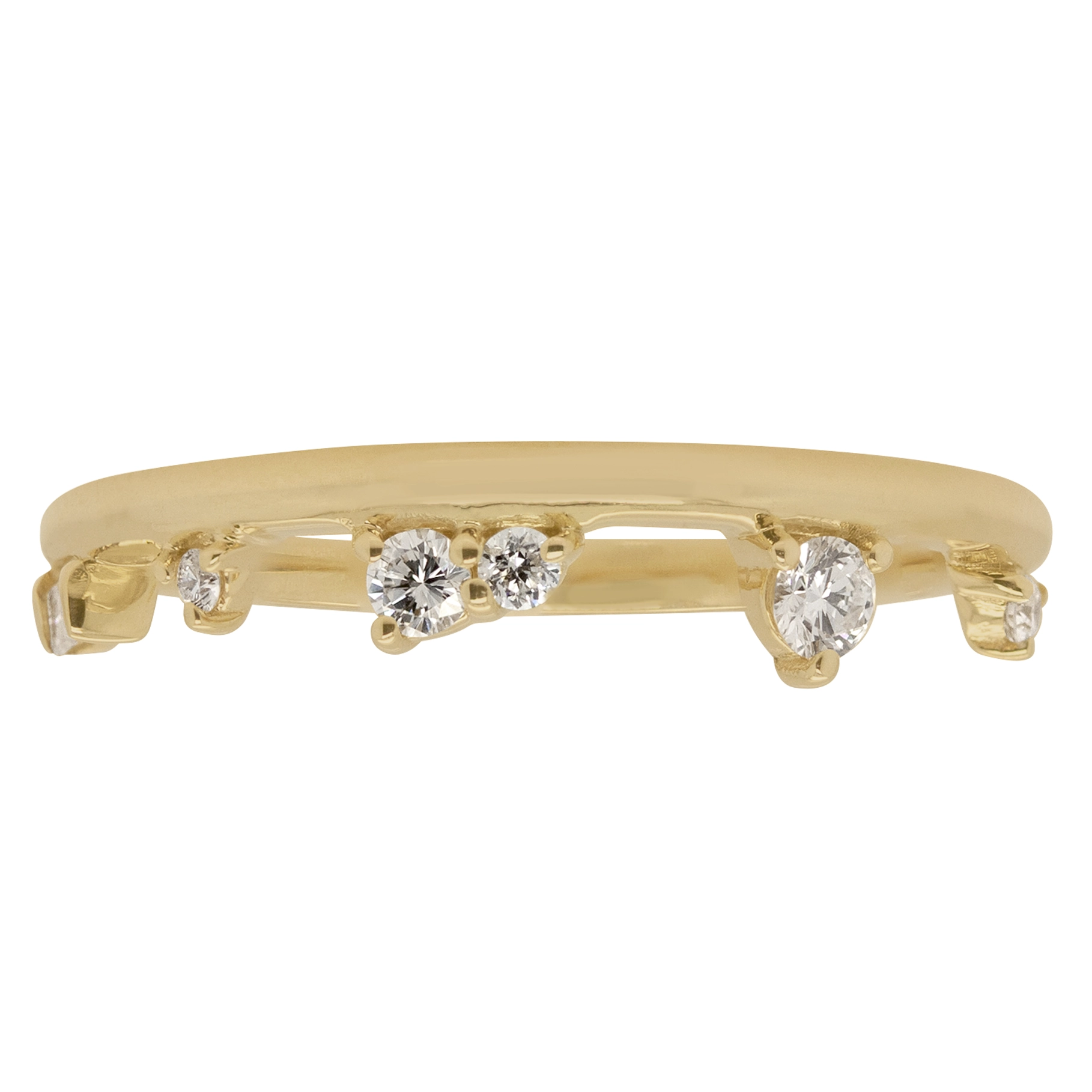 Space and Time Single Half Eternity Band