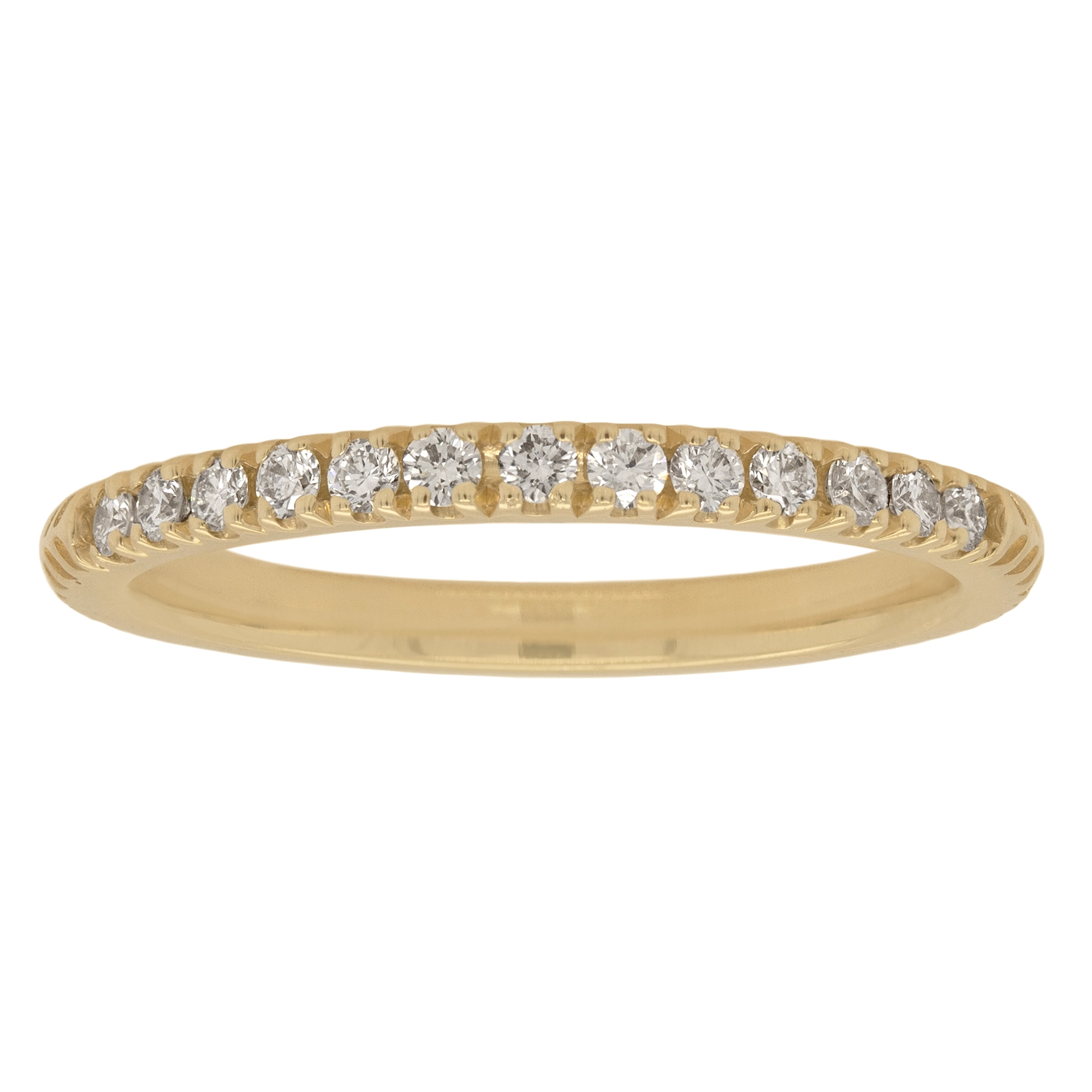 Wheat Pave Diamond Band
