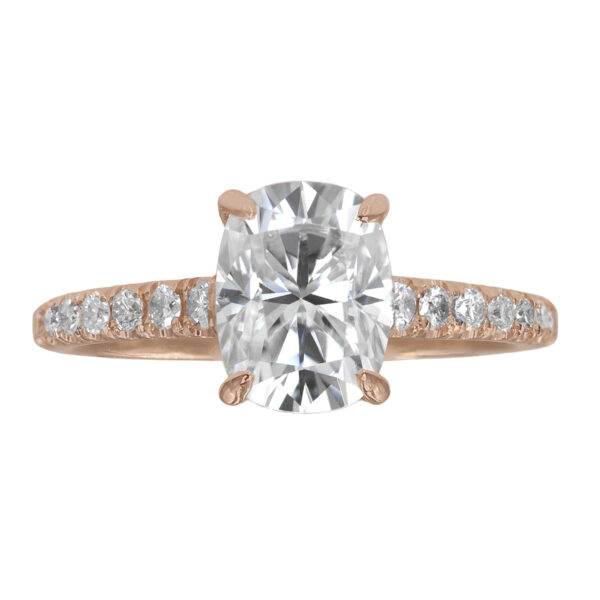 Custom Cushion Moissanite Ring