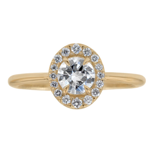 Oval Shape Halo Ring