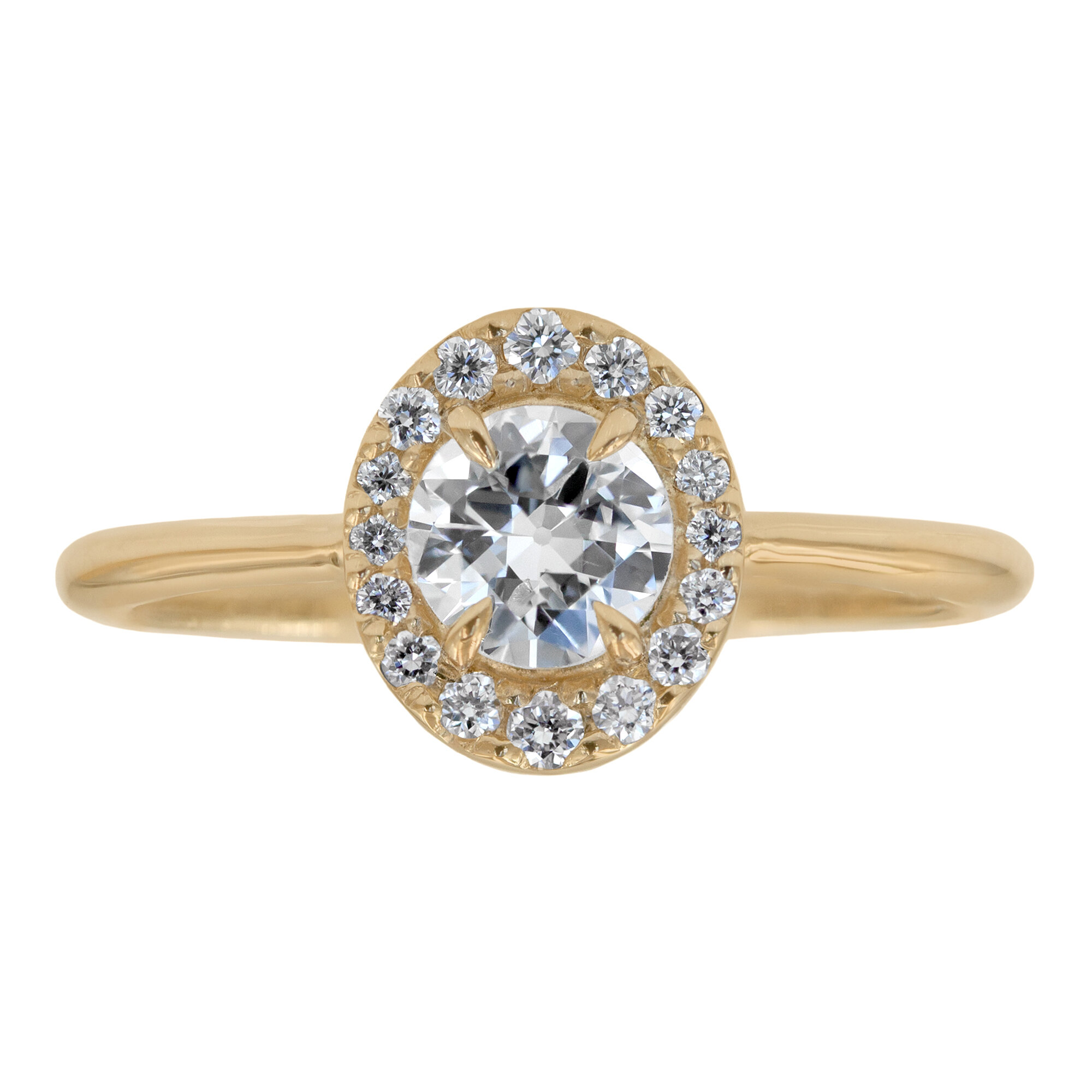 Oval Shape Halo Ring