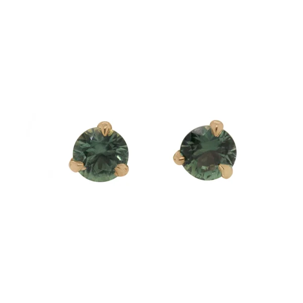 Green Sapphire Martini Studs