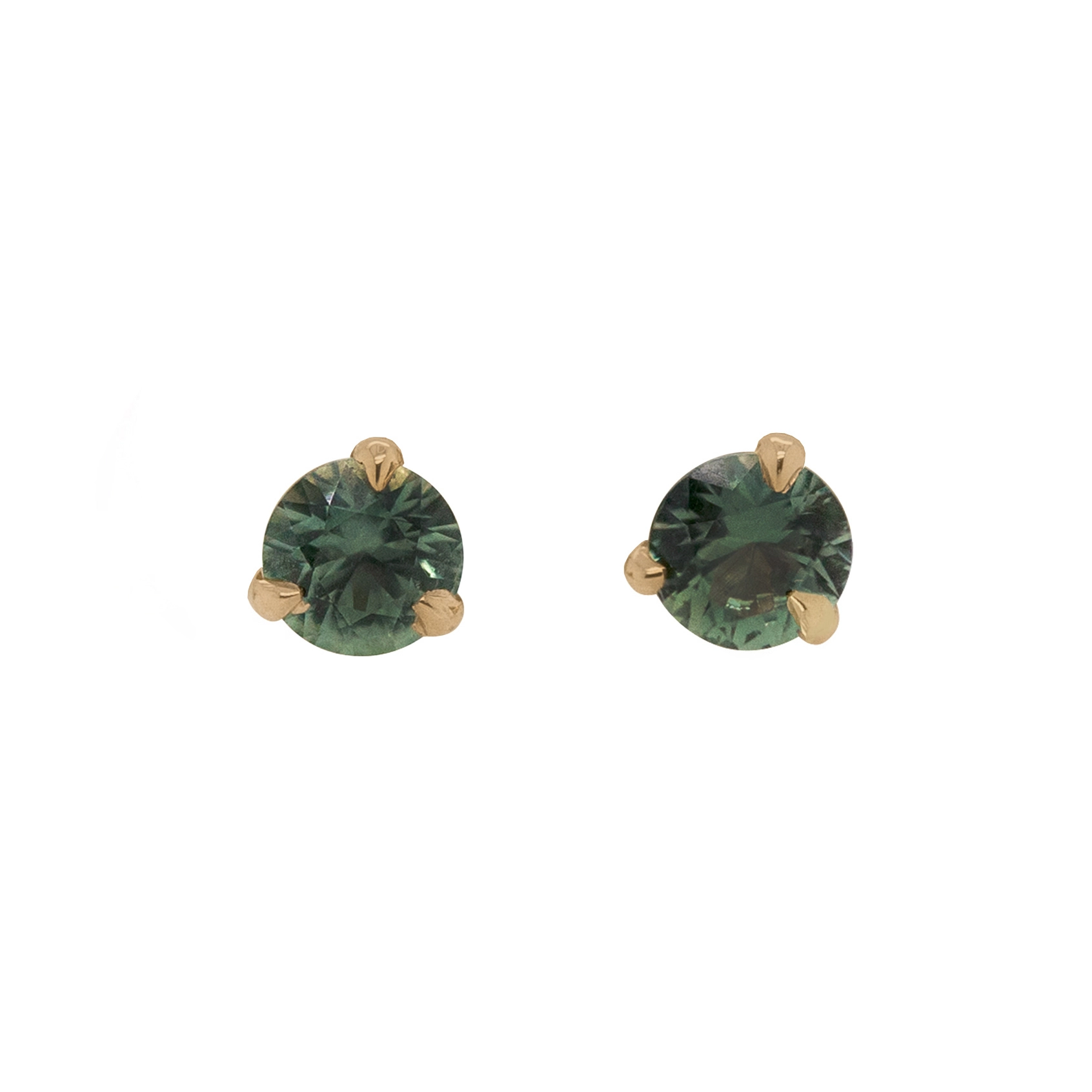 Green Sapphire Martini Studs