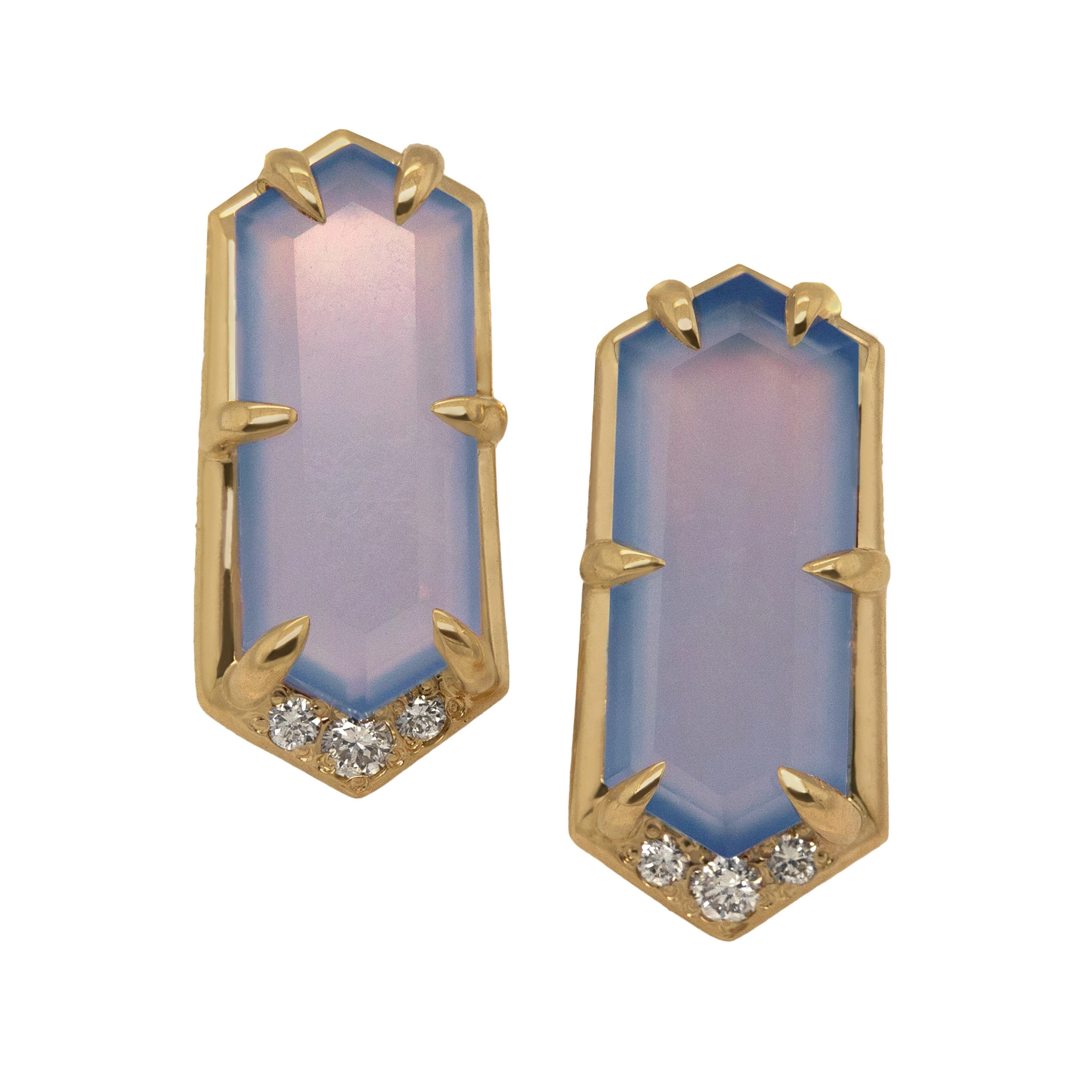 Chalcedony Dagger Studs