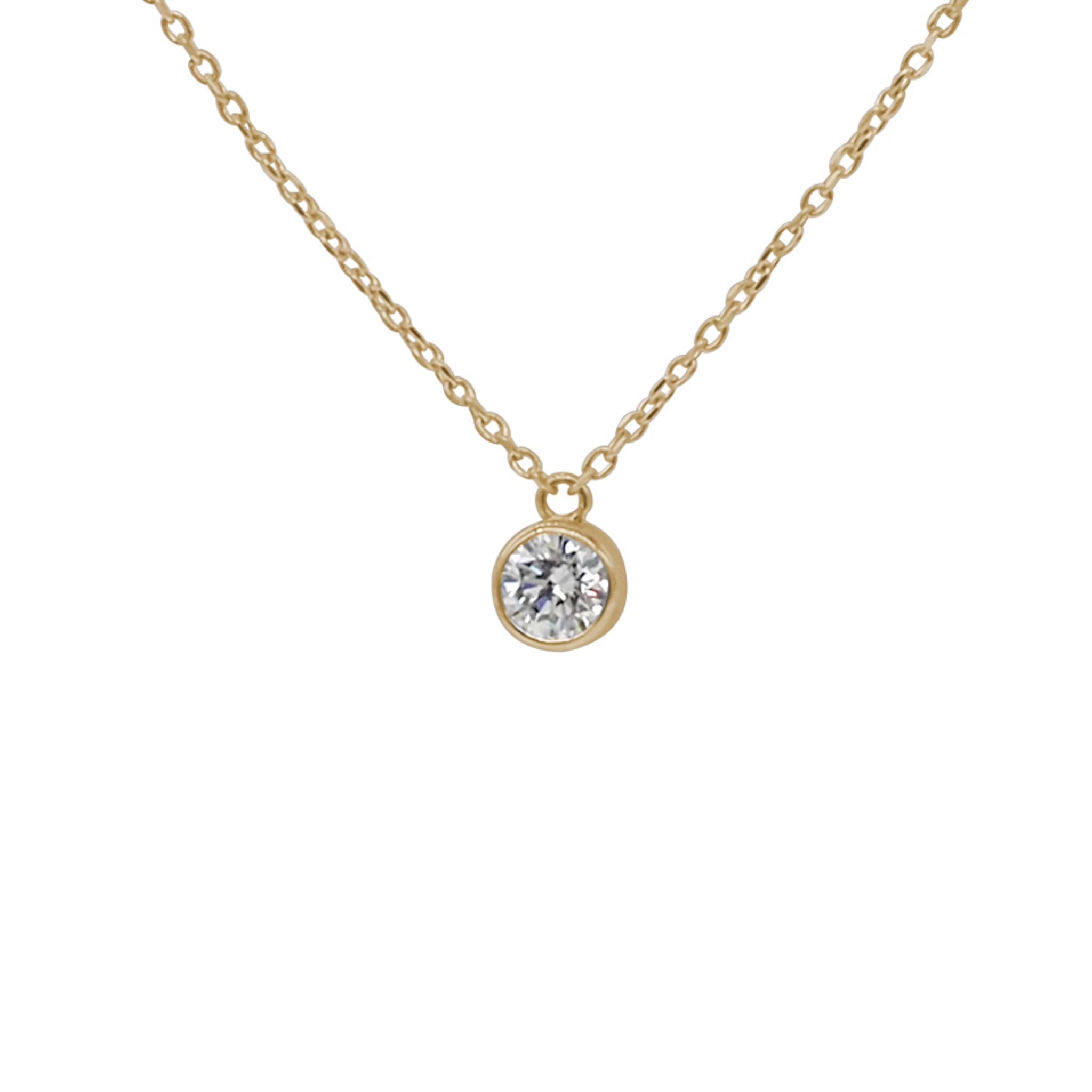 Single Diamond Capsule Necklace