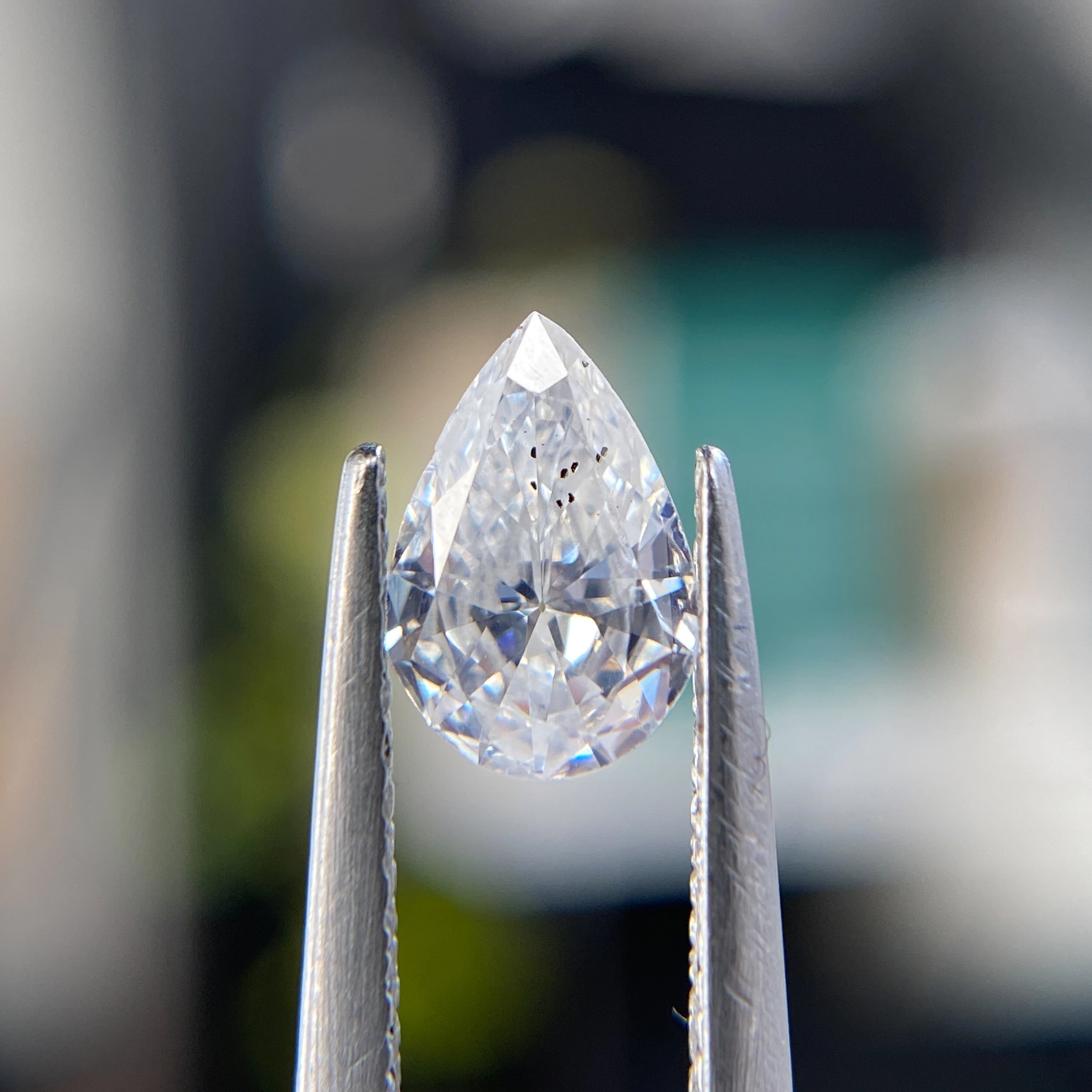 0.55ct pear-cut natural reclaimed diamond - Philadelphia custom jeweler.