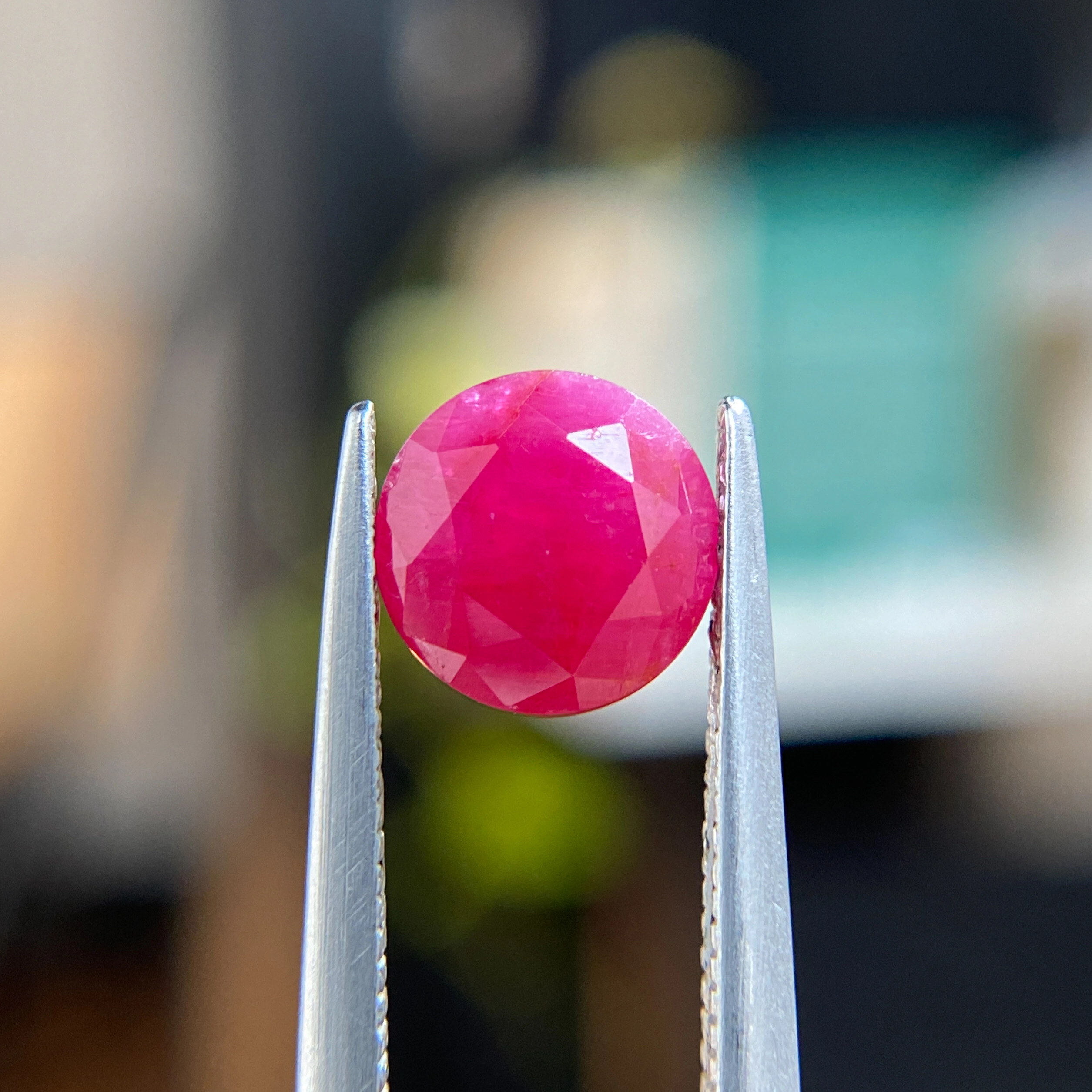 1.74ct Round Liberian Ruby - Philadelphia custom jeweler Emily Chelsea.