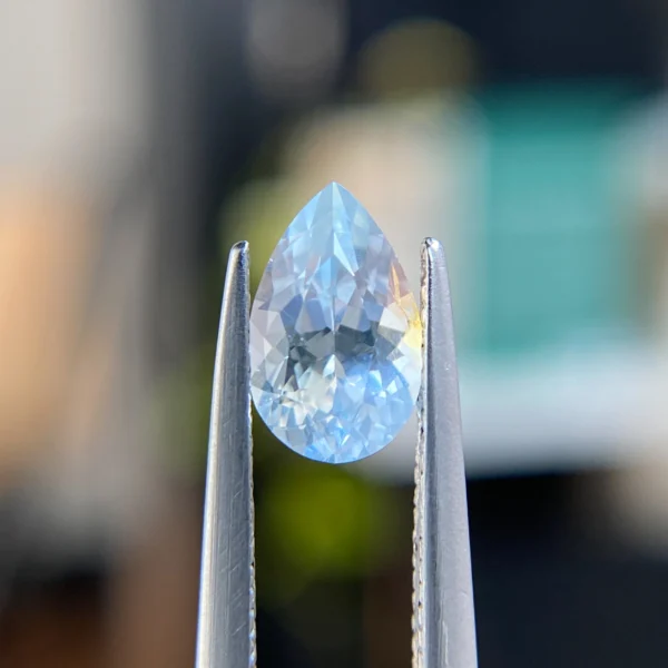 1.12ct Pear Cut Montana Sapphire - Philadelphia custom jeweler Emily Chelsea.