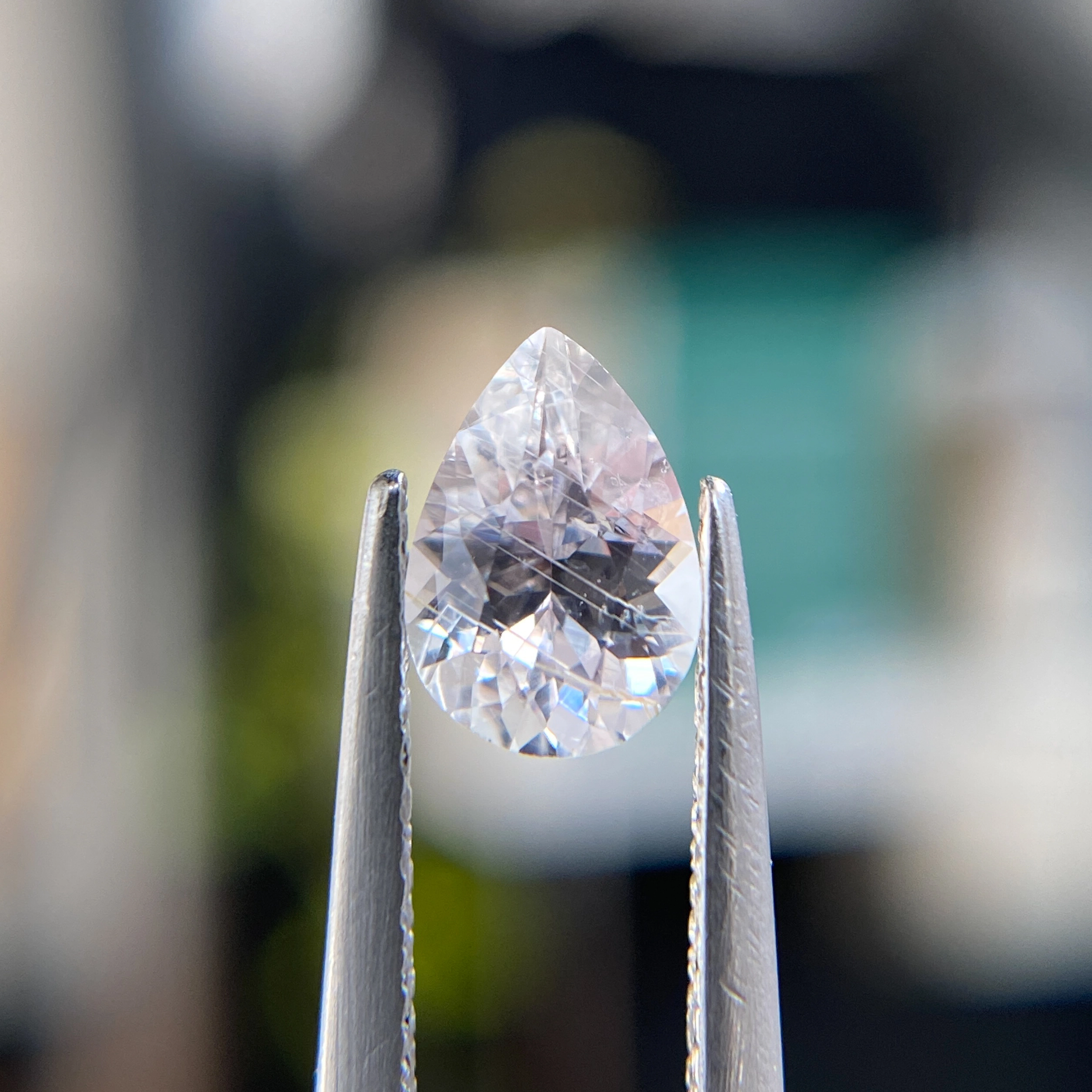 0.87ct Pear Montana Sapphire - Philadelphia custom jeweler Emily Chelsea.
