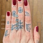 Woman's hand showing diamonds in 1.5ct, 2.0ct, 2.5ct, and 3.0ct for Emily Chelsea Jewelers.