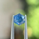 1.12ct unheated cushion-cut blue and yellow bicolor sapphire from Nigeria, available at Philadelphia’s Emily Chelsea Jewelry.