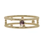 Pinnacle Hoops by Emily Chelsea Jewelry, custom-designed with Uruguayan amethyst, Tanzanian lavender spinel, and polished metal accents.