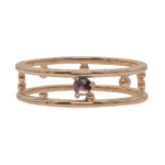 Pinnacle Hoops by Emily Chelsea Jewelry, custom-designed with Uruguayan amethyst, Tanzanian lavender spinel, and polished metal accents.