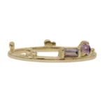 The Renewal Band, features 3mm Uruguayan amethyst and Tanzanian lavender spinel baguette, custom-designed by Philadelphia jeweler Emily Chelsea Jewelry.
