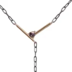 Plunge Necklace by Philadelphia jeweler Emily Chelsea Jewelry features Uruguayan amethyst, Tanzanian lavender spinel, and recycled sterling silver chain.