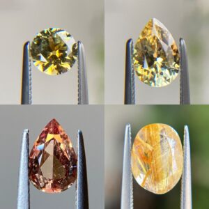 Yellow and orange jewels for local jeweler Emily Chelsea in Philadelphia