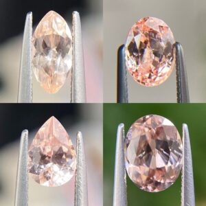 Peach jewels for local jeweler Emily Chelsea in Philadelphia