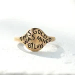 18kt Fairmined gold ring by Philadelphia's Emily Chelsea Jewelry, honoring miner Luis Celadita Abel III in the custom Literal Series.