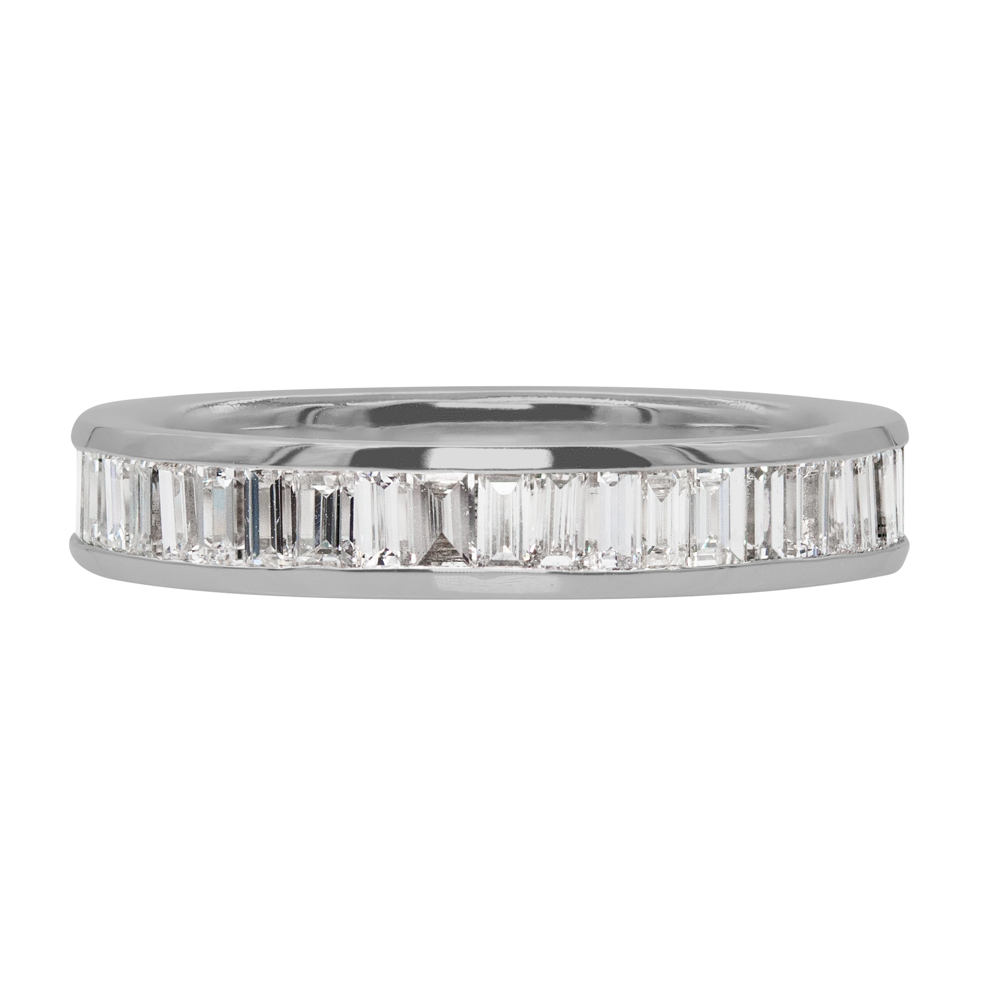 Channel Set Baguette Diamond Eternity Band