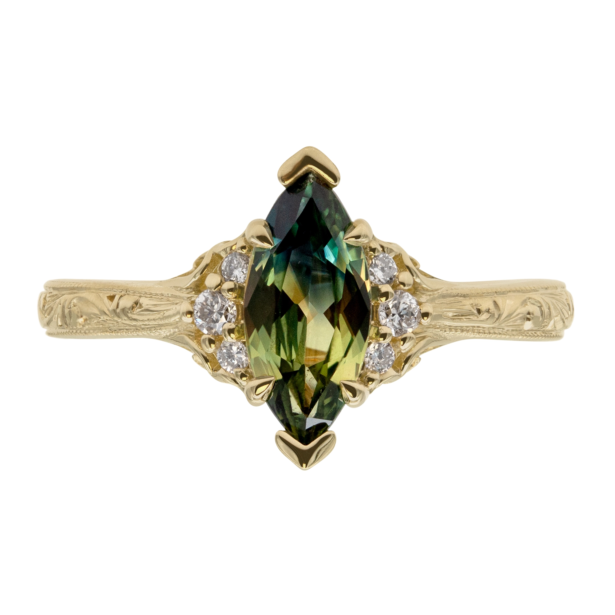 Custom Filigree and Cloud Cluster Ring
