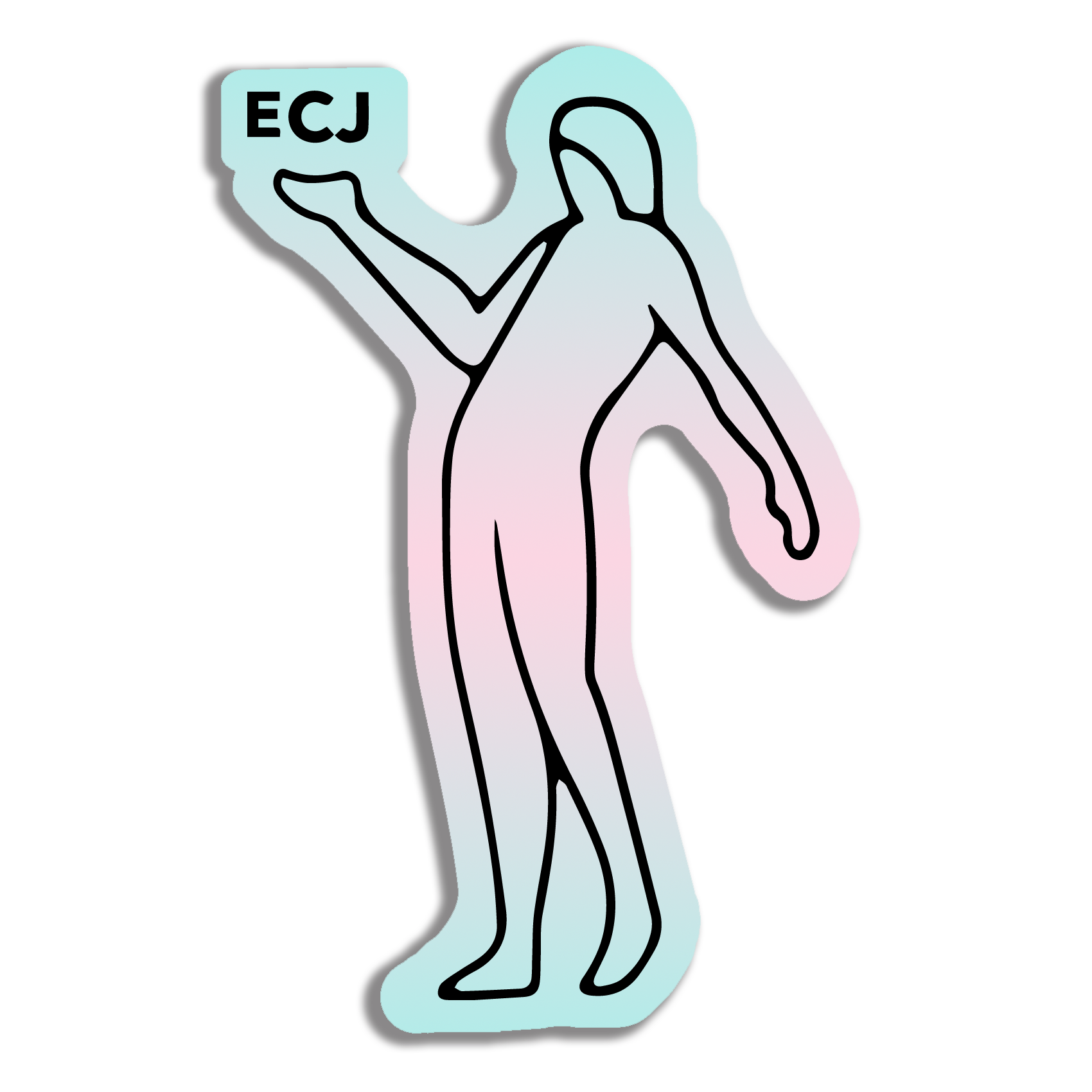ECJ Person Holographic Sticker