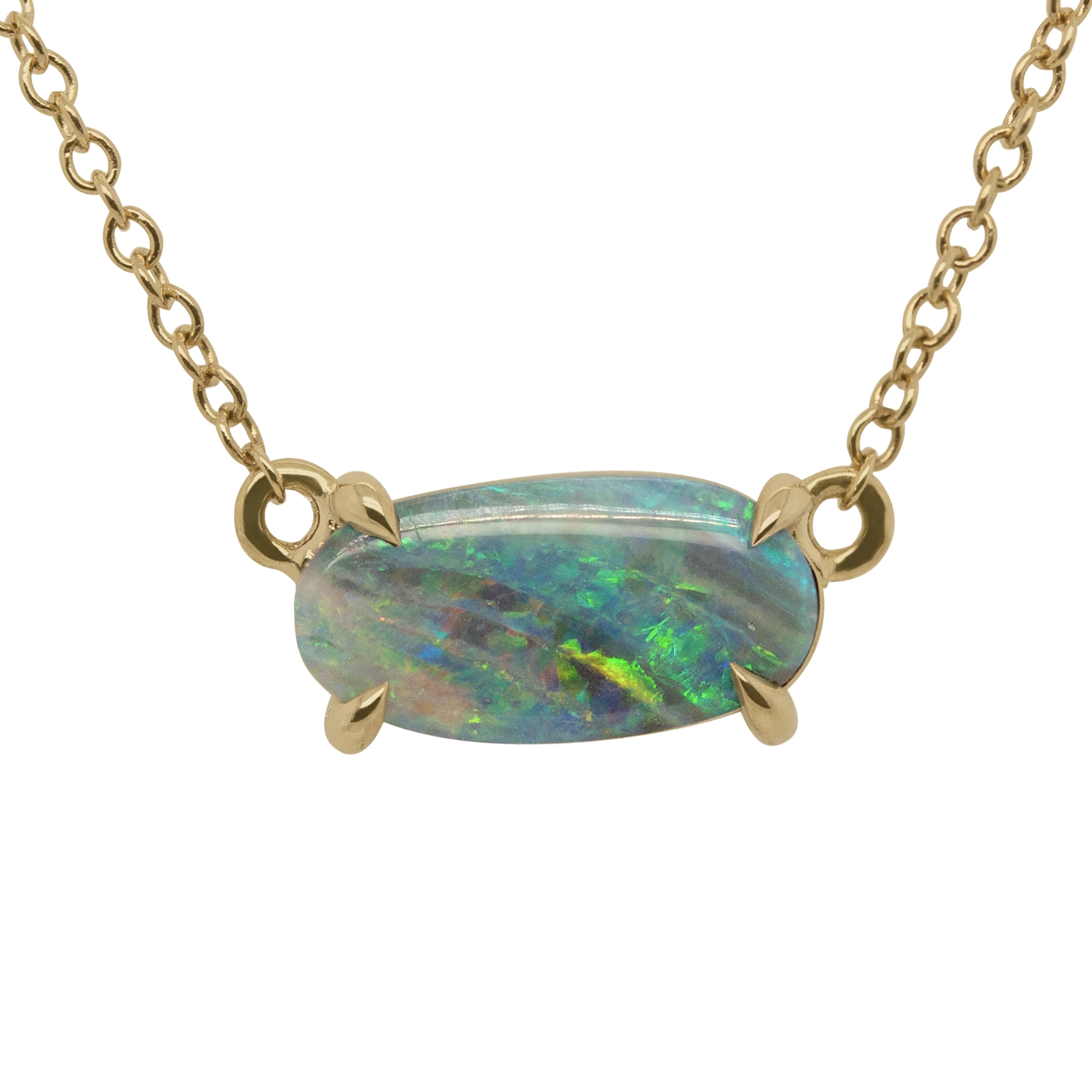 1.46ct Opal Station Necklace