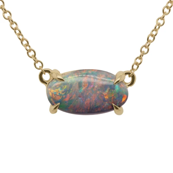 1.60ct Opal Station Necklace