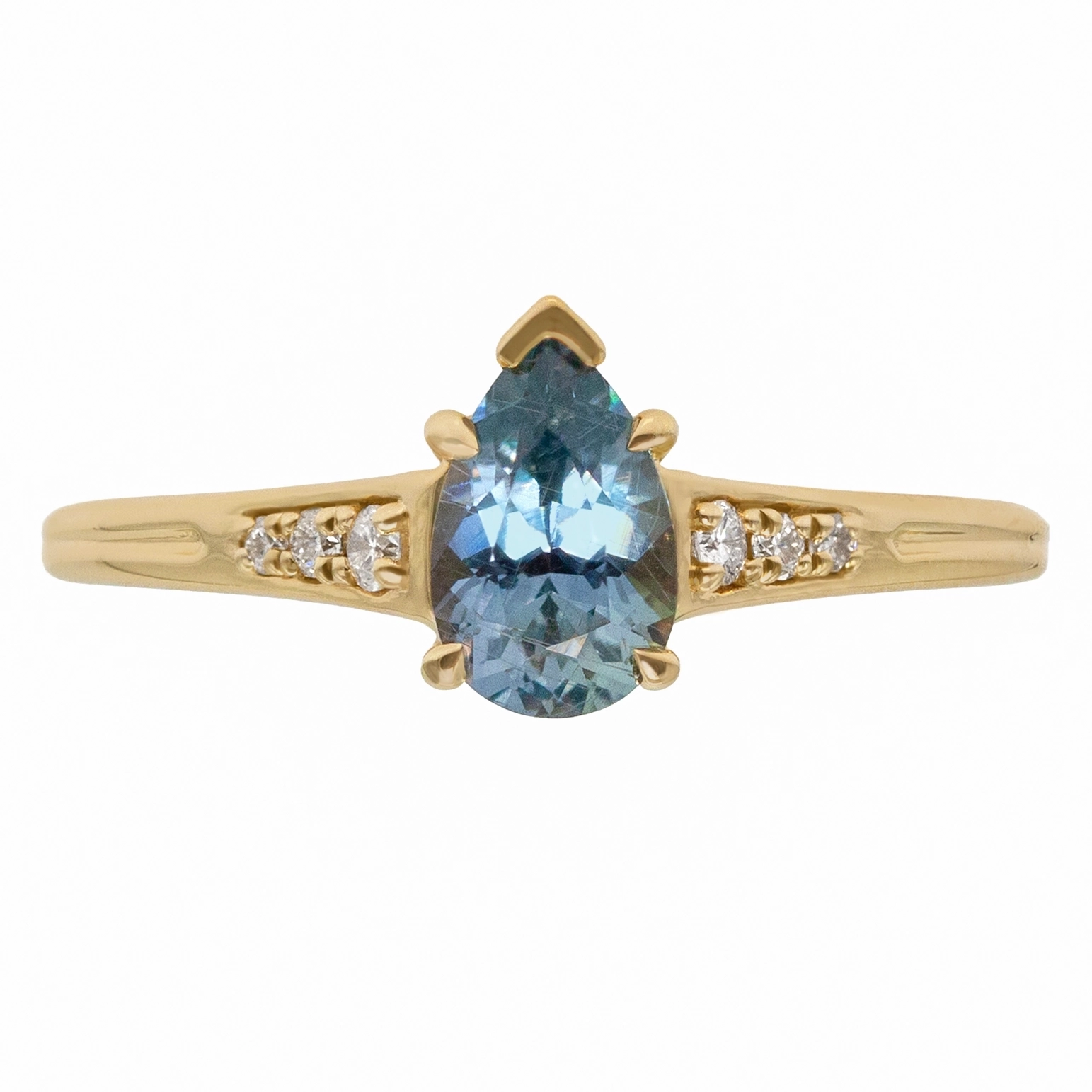 Artemis Ring With A .80ct Montana Sapphire