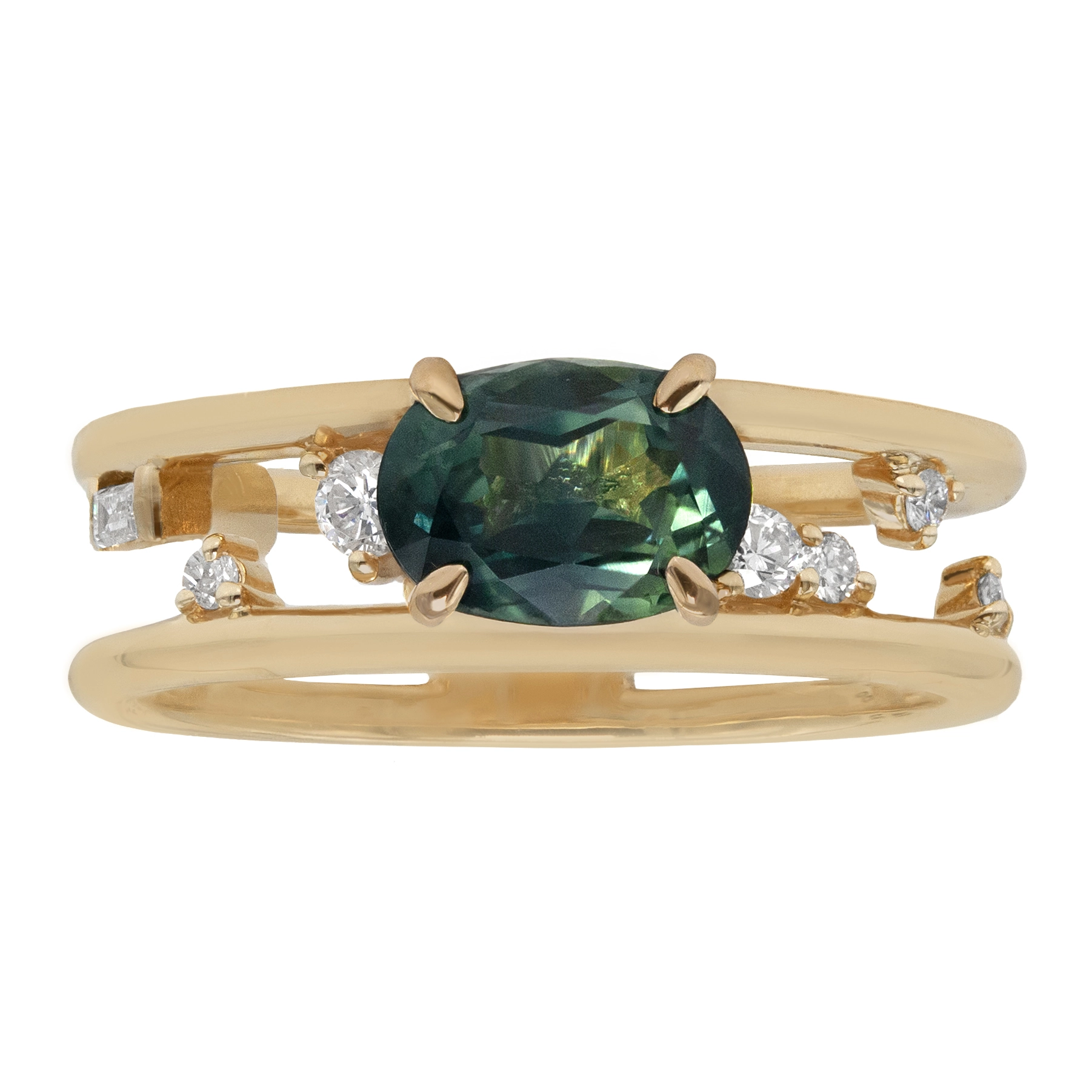 Space And Time Ring With A 1.48ct Australian Sapphire