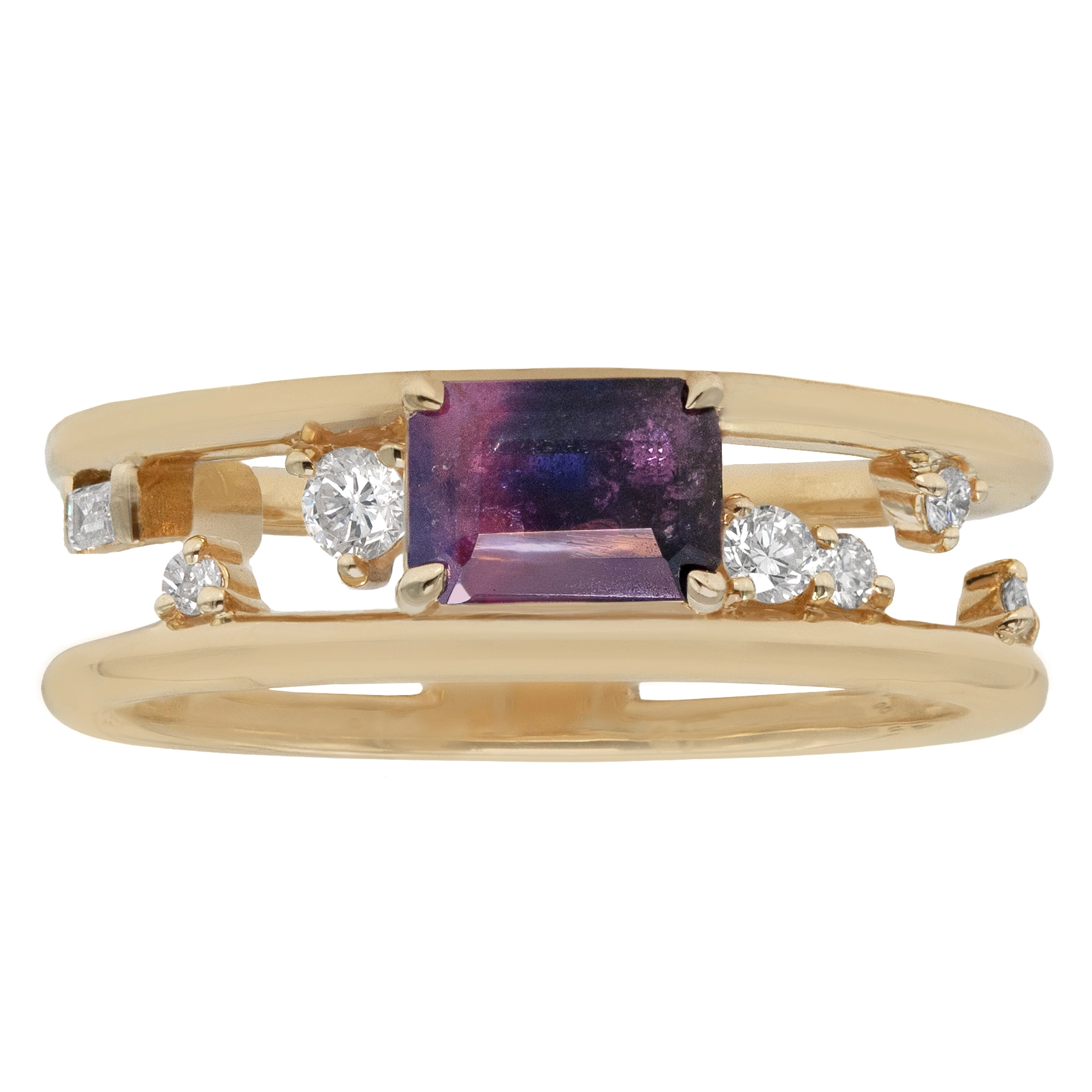Space And Time Ring With A 1.14ct Winza Sapphire