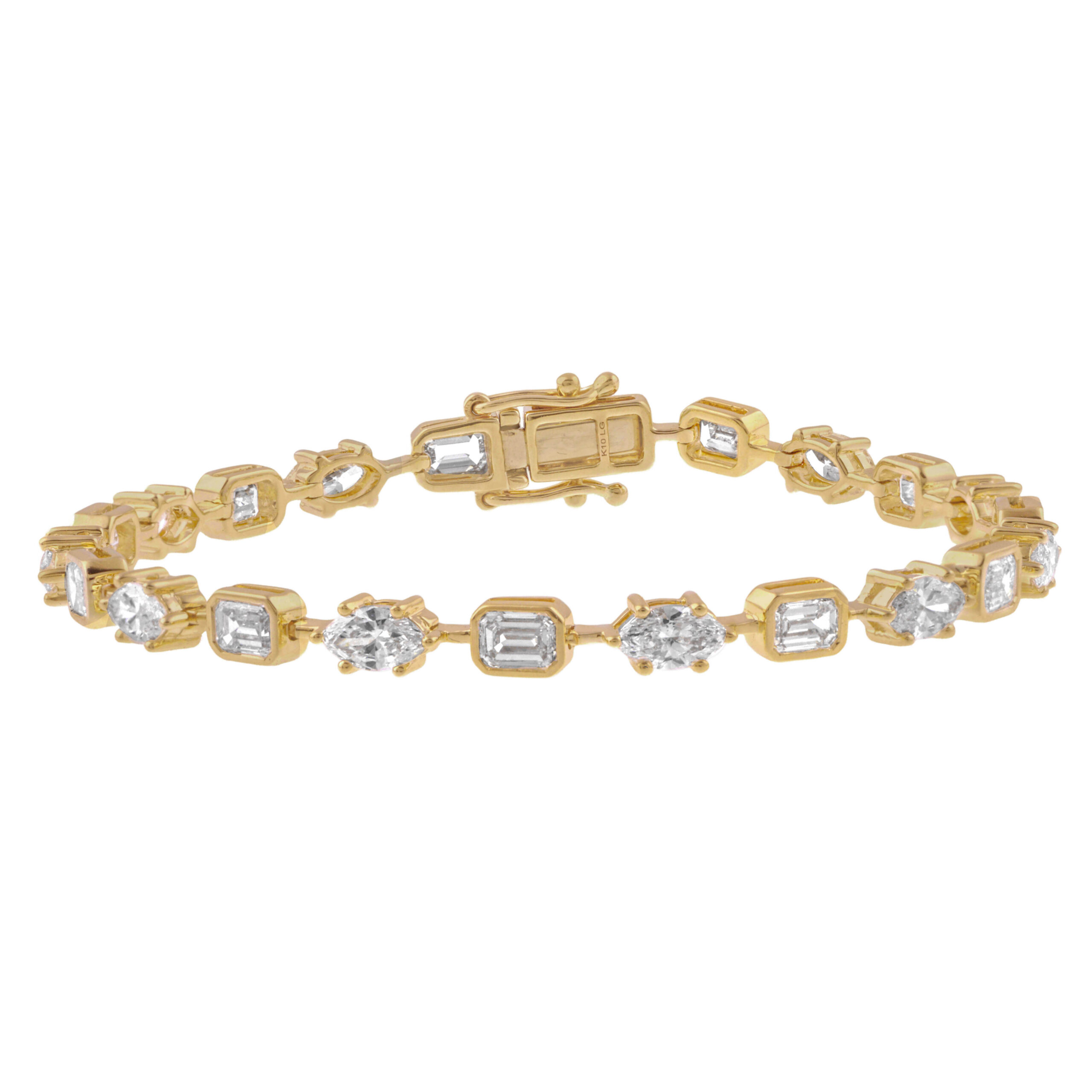 Mixed Shape Lab Grown Diamond Tennis Bracelet 7.25ctw