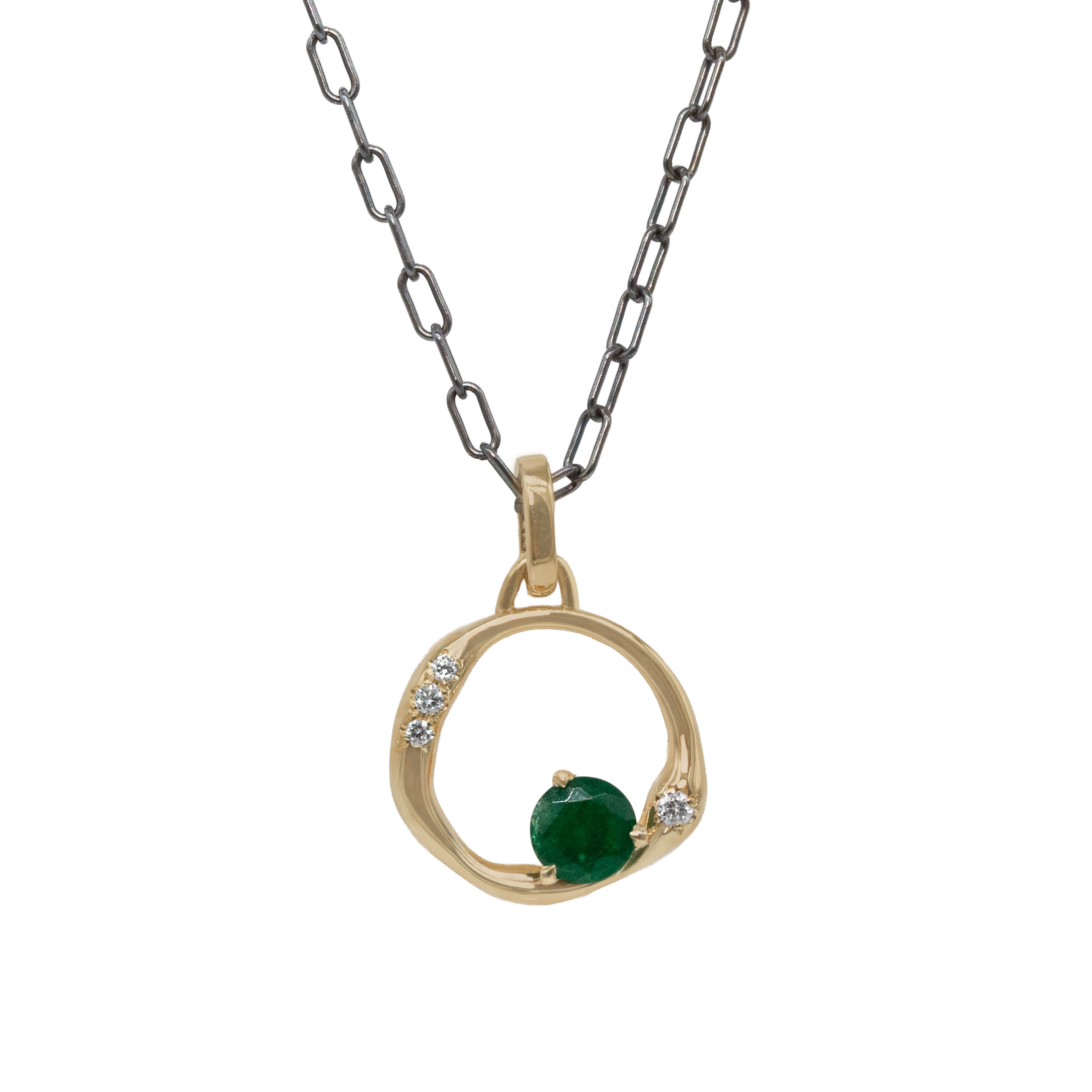 Limited Edition Aura Necklace No. 5 With Emerald