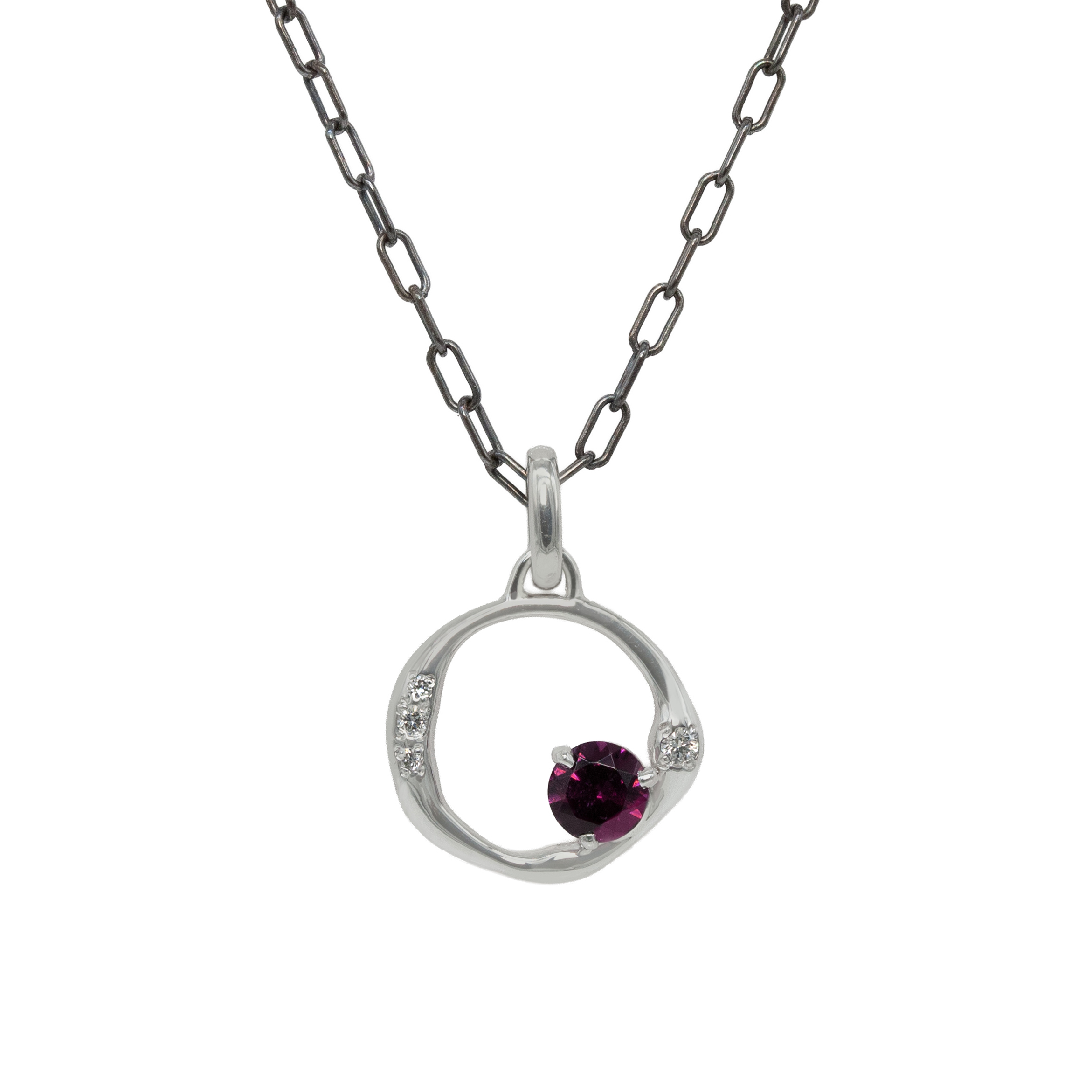 Limited Edition Aura Necklace No.2 With Grape Garnet