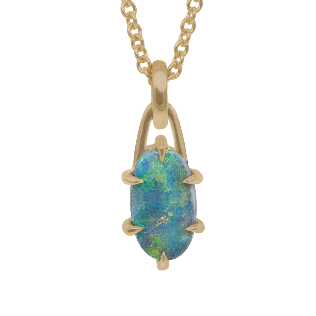 1.40ct Oval Opal Pendant Necklace