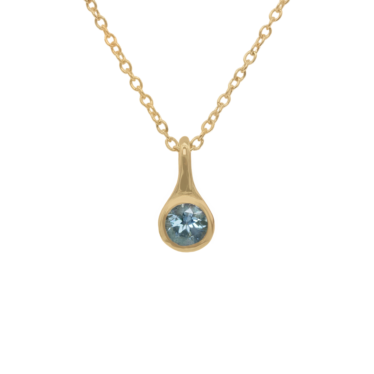 Aquamarine Capsule Necklace